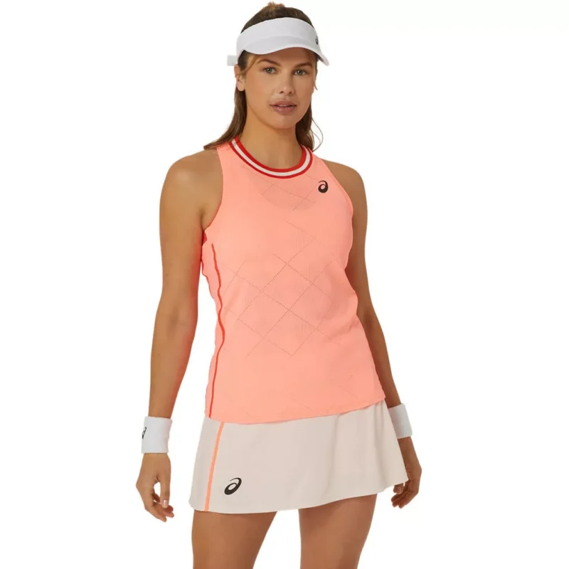 Asics - Match Tank Sun Coral, L, Korall